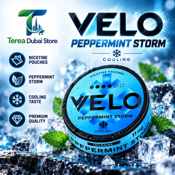 Velo Peppermint Storm 11mg – Intense & Cooling Nicotine Pouches