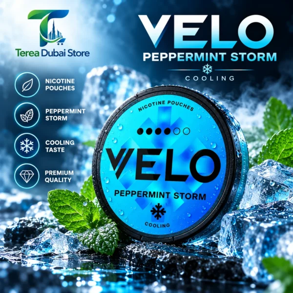 Velo Peppermint Storm 10.9mg – Intense & Cooling Nicotine Pouches